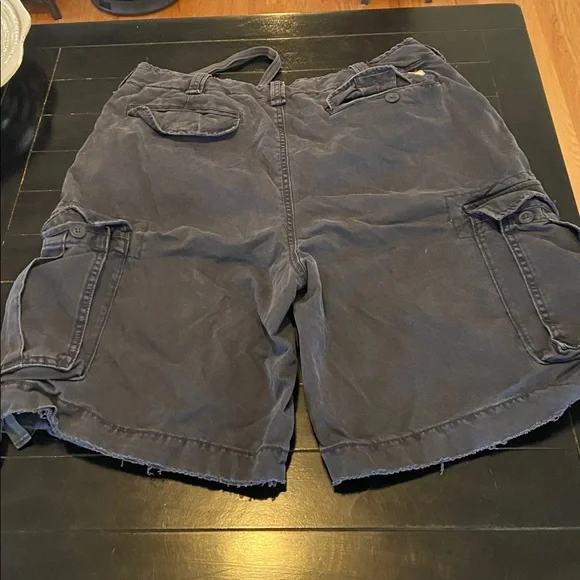 Abercrombie & Fitch dark blue Y2K men’s cargo shorts , size 36 waist - Picture 5 of 7